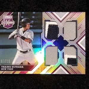 Elite extra edition yankee worn quad patch serial